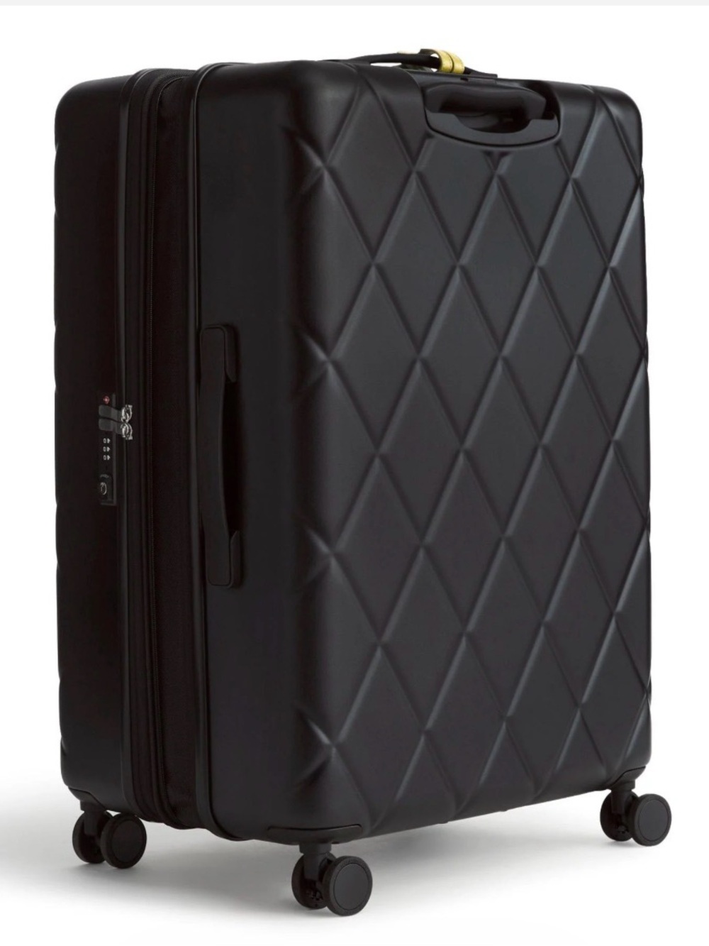 New Vera Bradley Adair Black Quilted Hardside Spinner Luggage